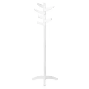 Image of Premier Housewares Solid Hook Coat Stand - White Steel