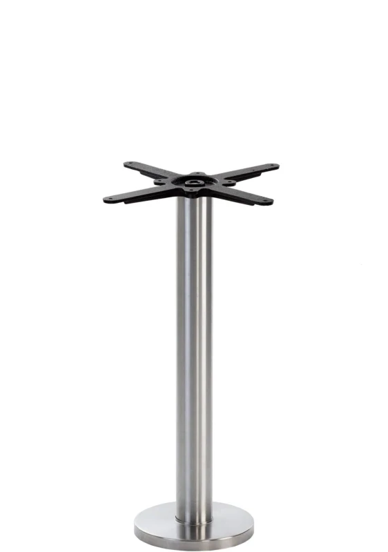Image of netfurniture Stainless Steel Round Floor Fixed Table Base - Height - 730 Mm Silver unisex
