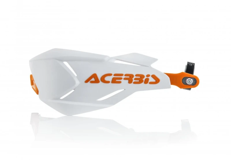 Image of 0022397.229 - Acerbis X-Factory Hand Guards - White/ Orange 0022397.229