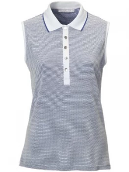 Image of Swing Out Sister Tina Woffle Sleeveless Shirt Blue