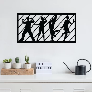 Image of DanceWoman 2 - Black Decorative Metal Wall Accessory