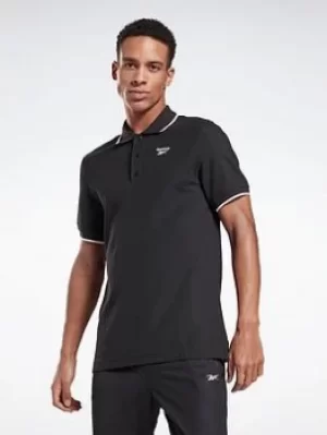 Image of Reebok Training Essentials Polo Shirt, Black Size M Men