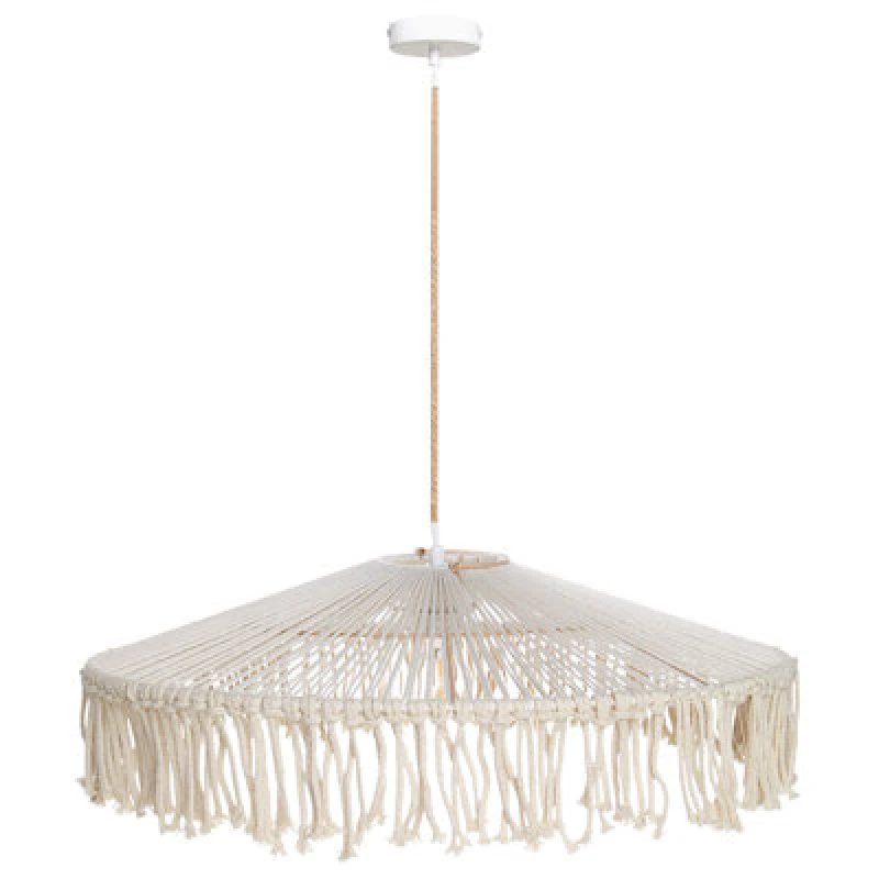 Image of Beliani Pendant Lamp Akobo Paper Rope Beige