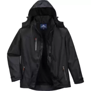 Image of Portwest Outcoach Mens Waterproof Jacket Black S