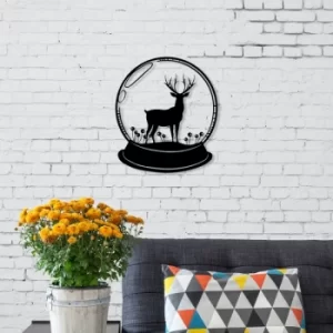 Image of Deer Black Decorative Metal Wall Accessory