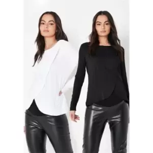 Image of Missguided 2 Pack Nursing Ls t Shirt - White