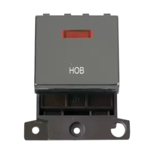 Image of Click Scolmore MiniGrid 20A Double-Pole Ingot & Neon Hob Switch Black Nickel - MD023BN-HB