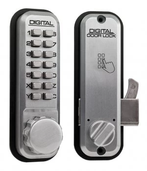 Image of Lockey 2500 Mechanical Push Button Lock for Sliding Doors