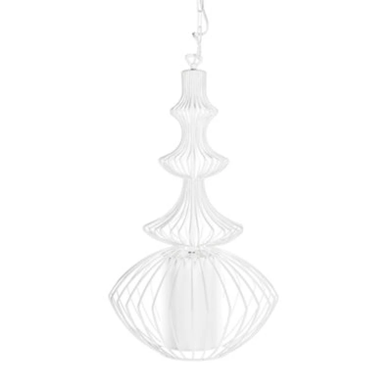 Image of Beliani Pendant Lamp Kolva Metal White