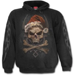 Image of Rock Santa Mens Medium Hoodie - Black