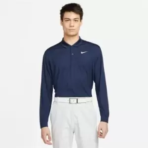 Image of Nike Dri-FIT Victory Mens Long-Sleeve Golf Polo - Blue