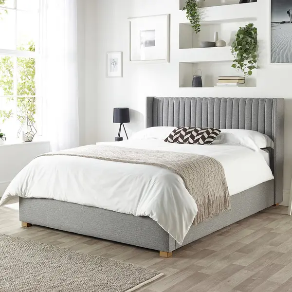 Image of Catherine Lansfield CL Soho Twill Superking Ottoman Bedframe - Grey