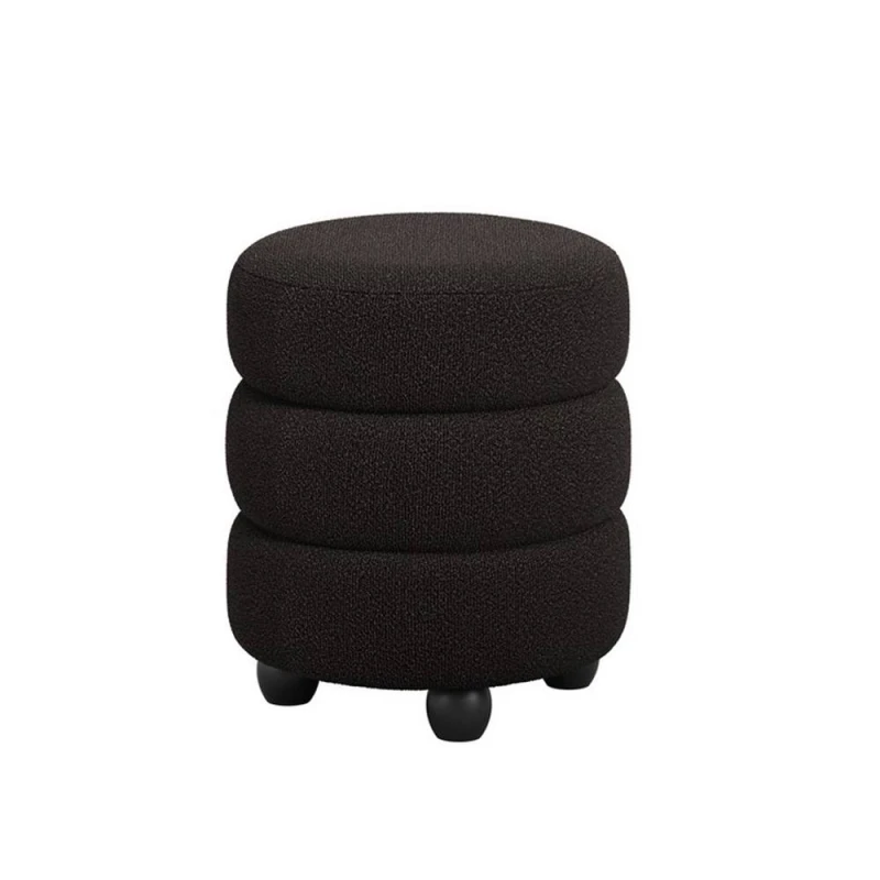 Image of O&Co Emily Pouffe in Black