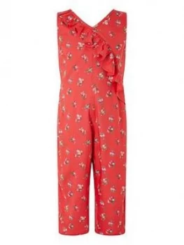 Image of Monsoon Girls S.E.W. Grace Ruffle Jumpsuit - Red