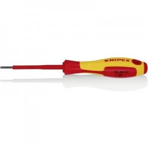 Image of Knipex VDE VDE Slotted screwdriver Blade width: 2.5mm Blade length: 75mm DIN EN 60900