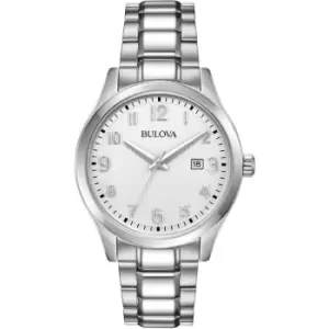 Image of Mens Bulova Stainless Steel Classic Dress
