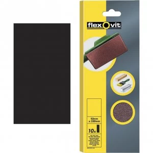 Image of Flexovit Clip On 1/3 Sanding Sheets 93mm x 230mm Medium Pack of 10