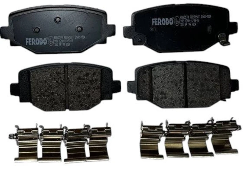 Image of FERODO FDB5574 Brake pad set PREMIER ECO FRICTION incl. wear warning contact, with accessories Brake Pad Set,disc brake (402)