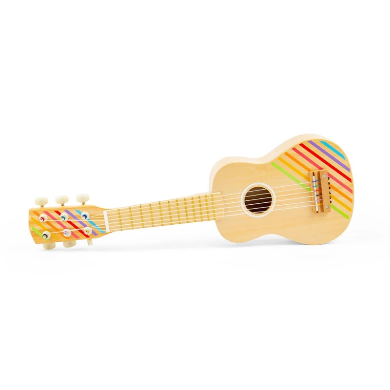Image of Bigjigs Toys Chitarra per bambini in legno Strumenti musicali Giocattoli di legno Chitarra bambino Strumenti musicali per i piu piccoli Ukelele