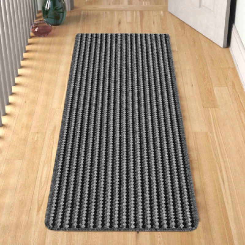 Image of Eden Non Slip Washable Dirt Trapper Indoor Doormat - Kitchen Mats - Floor Mats - Anthracite 57X200 Cm
