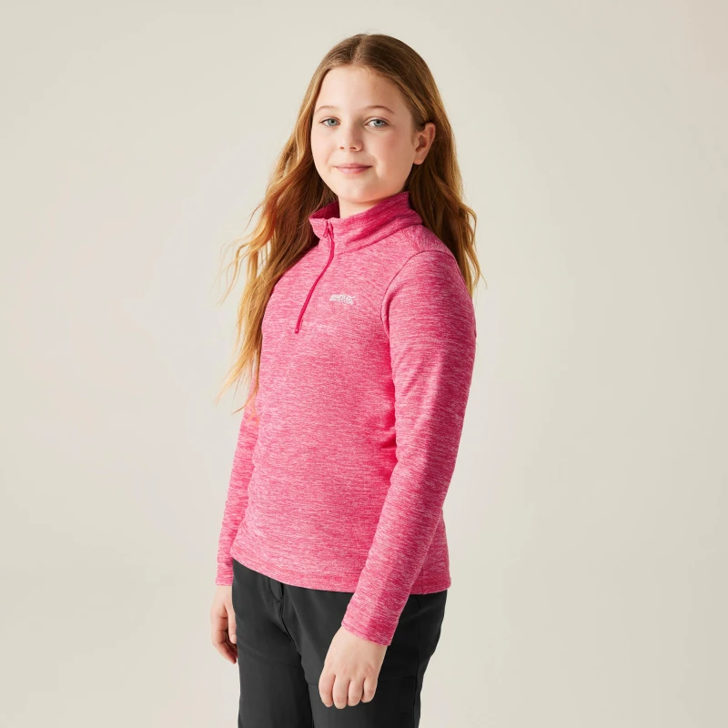 Image of Regatta Unisex Kids HotShot Quarter-Zip Fleece Pop unisex 7-8 (S)