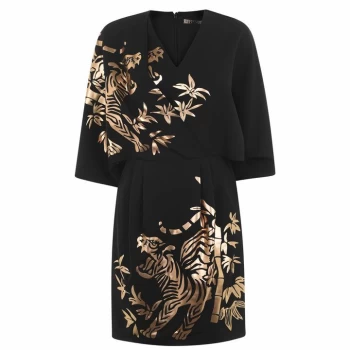 Image of Biba Tiger Foil Dress - Black