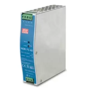 Image of PWR-75-48 - 75 W - 100 - 240 V - 50 - 60 Hz - 1.45 A - Ul508 - TUV EN60950-1 - Blue - Grey