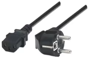 Image of Manhattan Power Cord/Cable, Euro 2-pin plug (CEE 7/4) to C13...