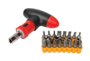 Image of Silverline 380746 T-Handle Ratchet Screwdriver Set 22pce