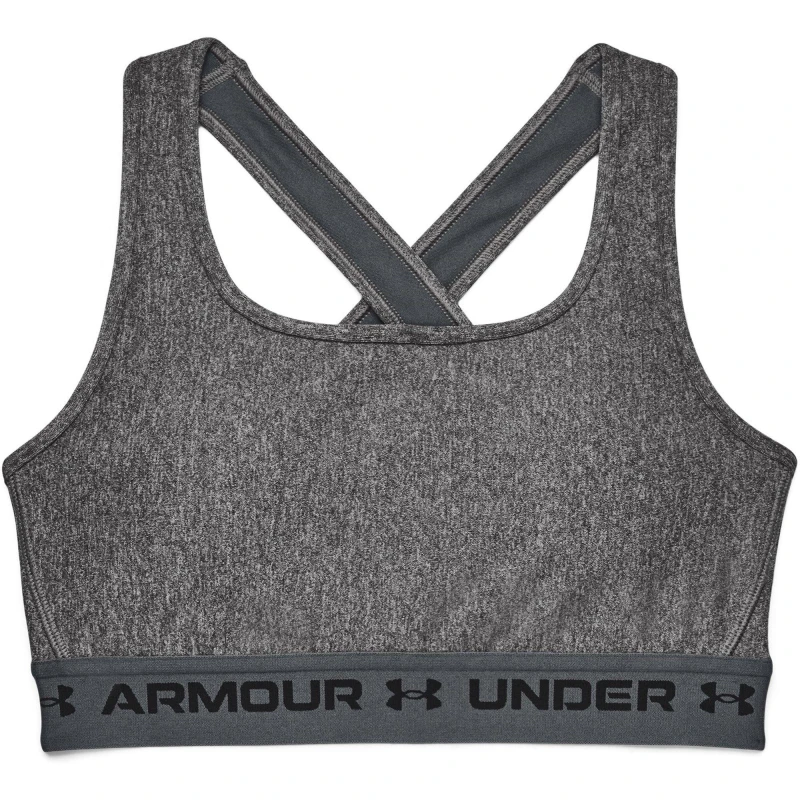 Image of Under Armour Armour Medium Support Crossback Bra Womens - Grey Grey 8