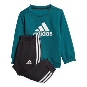 Image of adidas Badge of Sport Jogger Set Kids - Legacy Teal / White