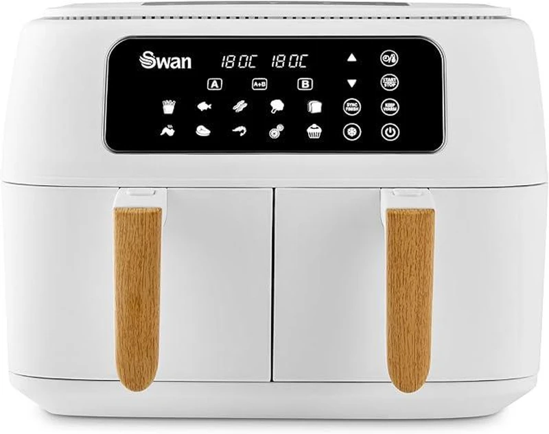 Image of Swan Nordic SD10410WHT Dual Air Fryer - White 5055322562540