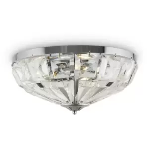 Image of Maytoni Maytoni Facet Classic 4 Light Ceiling Light Chrome E14