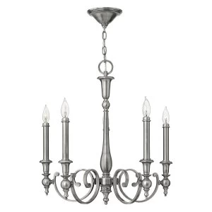 Image of 5 Light Chandelier Antique Nickel Finish, E14