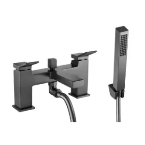 Image of Gunmetal Bath Shower Mixer Tap - Maxton