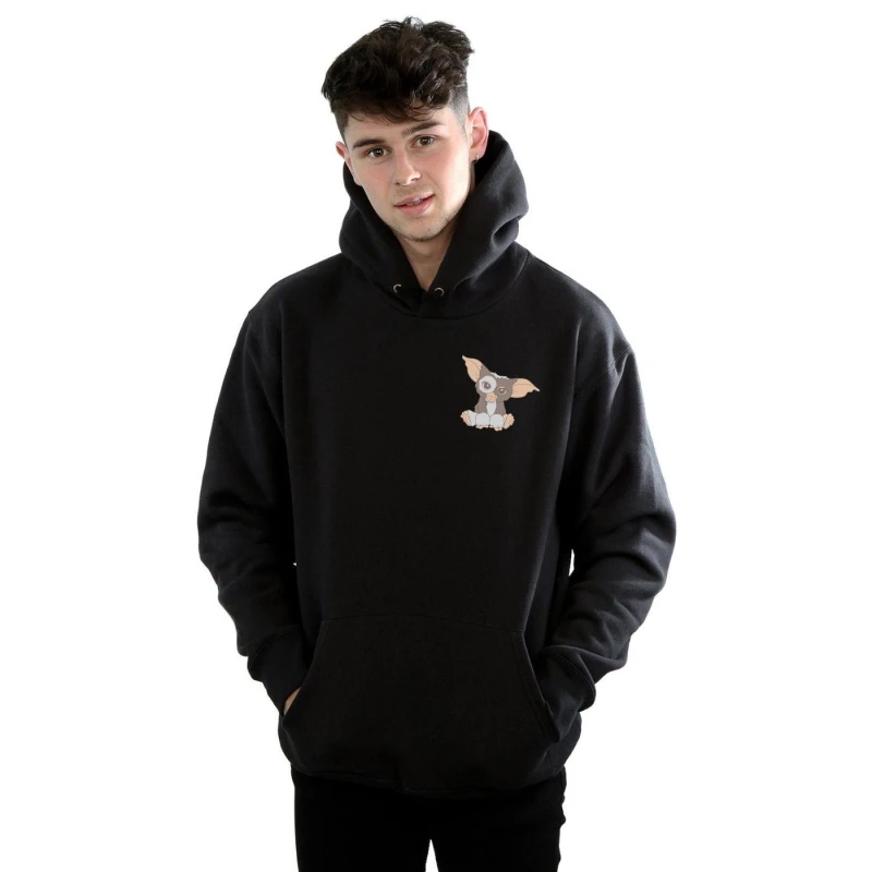Image of Gremlins Gremlins Men Gizmo Chest Hoodie in Black Size: Small Black S Male 5057864080261