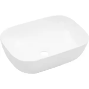 Image of Wash Basin 45.5x32x13cm Ceramic White vidaXL - White