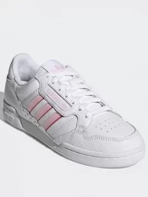 Image of adidas Originals Continental 80 Stripes Shoes, White/Pink, Size 8, Women