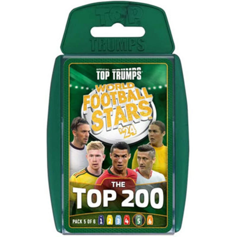 Image of World Football Stars Top 200 Top Trumps - Pack 5 One Colour W3O3V Unisex