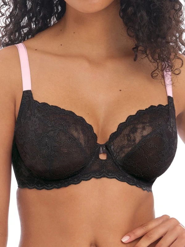 Image of Freya Womens Offbeat Plunge Bra in Black Size: 32FF Black Female 32FF