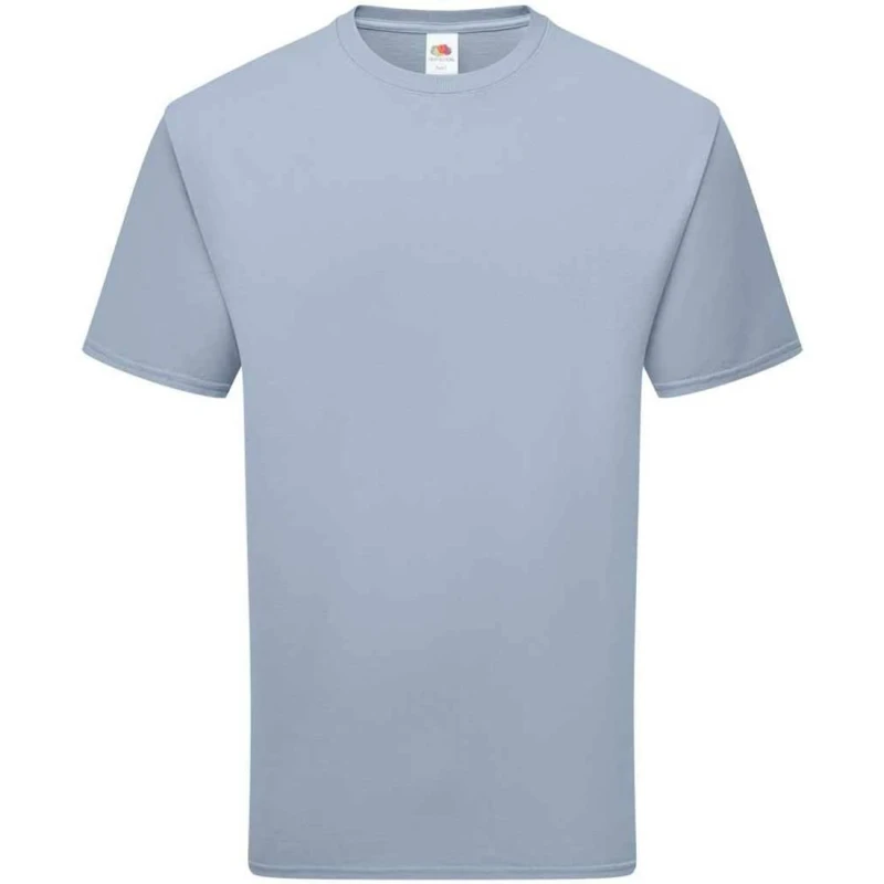 Image of Fruit Of The Loom Fruit of the Loom Men Cotton T-Shirt in Blue Size: Medium Blue M Male 5063703137393