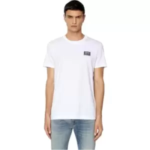 Image of Diesel Patch Logo T-Shirt Mens - White