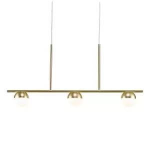 Image of Contina Straight Bar Pendant Ceiling Light Brass, G9