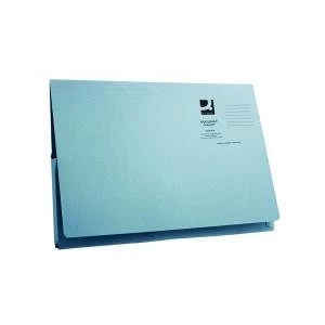 Image of Q-Connect Long Flap Document Wallet Foolscap Blue Pack of 50 KF03929
