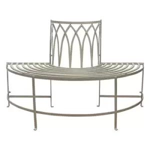 Image of Gallery Direct Alberoni Outdoor Tree Bench Seat in White
