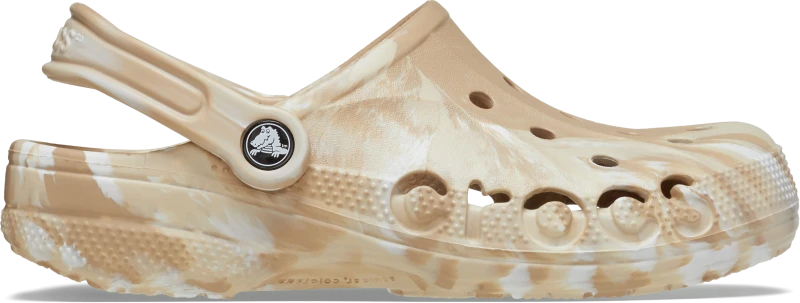 Image of Crocs Unisex Baya Marbled Clogs Chai / Multi W8/M7