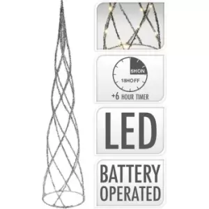 Image of The Spirit Of Christmas Cone w40 LED Lights31 - Silver