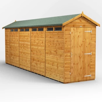 Image of 18x4 Power Apex Security Shed - Brown