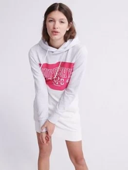 Image of Superdry Track & Field Sweat Dress - Pink, Size 6, Women