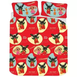 Image of Bing Bunny Woosh Duvet Cover Set (Single) (Red/Blue/Yellow) - Red/Blue/Yellow